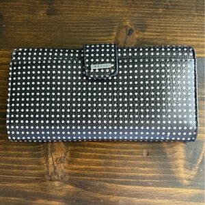 Relic Black and White Polka Dot Long Wallet